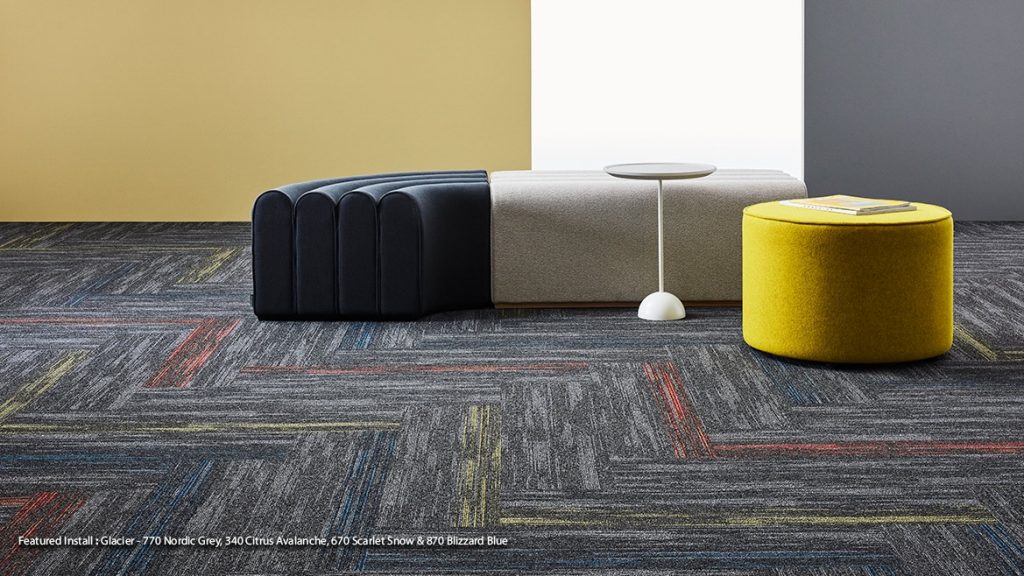 Glacier Carpet Plank & Tile | Mid-grey & Charcoal | Cosy Group