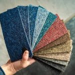 colourful carpet tiles samples