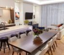 Champagne Chevron Dining Living Img 1038