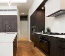Champagne Chevron Galley Kitchen Img 1037